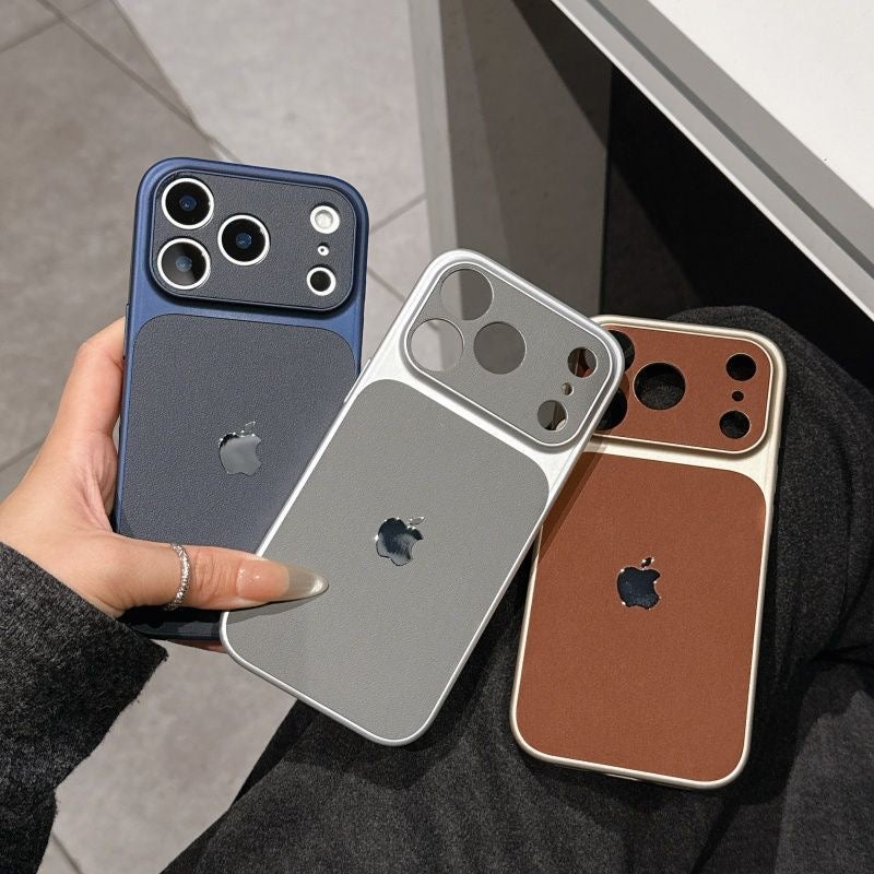 Luxury Genuine Leather iPhone Case for iPhone 17 / 16 / 15 / 14 / 13 – Premium Protective Cover with Card Holder & MagSafe Compatible