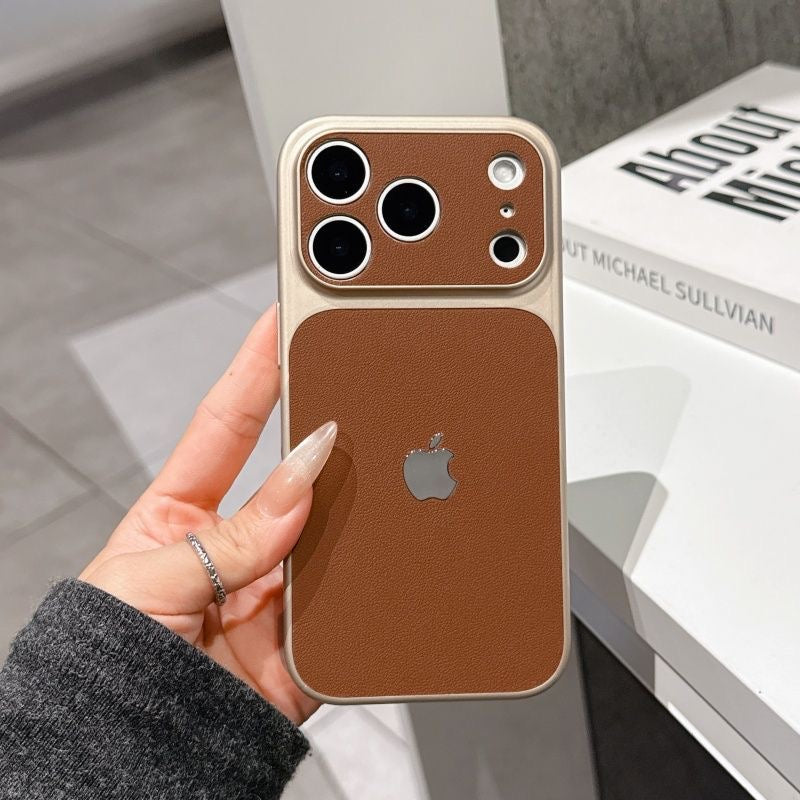 Luxury Genuine Leather iPhone Case for iPhone 17 / 16 / 15 / 14 / 13 – Premium Protective Cover with Card Holder & MagSafe Compatible