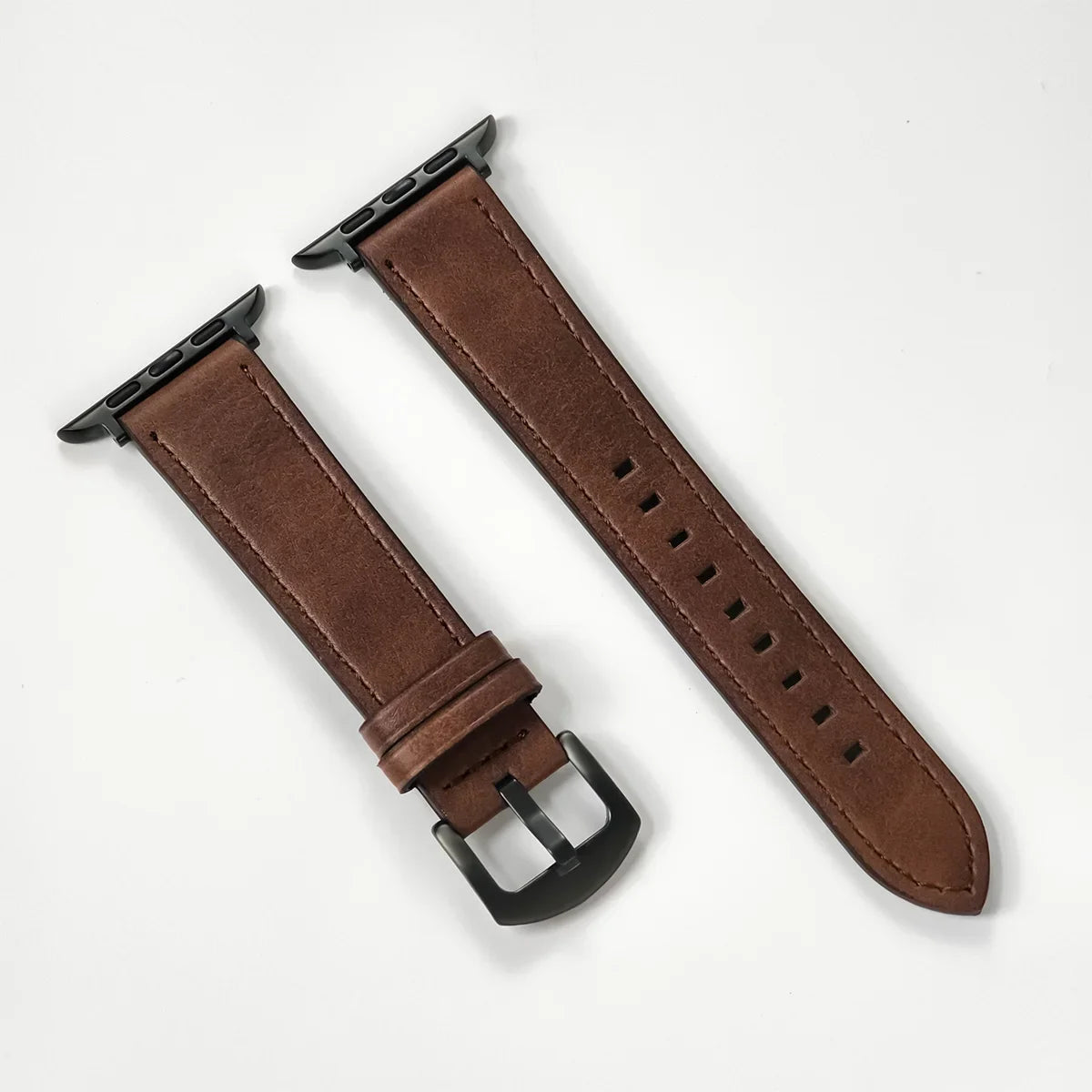 Genuine Leather Apple Watch Band – Classic Style Compatible with All Series Ultra 2 / Ultra / 9 / 8 / 7 / 6 / SE for Men & Women