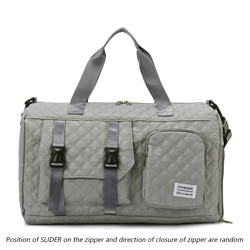 Durable Nylon Travel Duffle Bag – Spacious Argyle Sports Gym & Overnight Bag for Men & Women