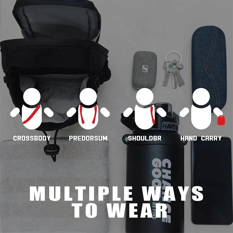 Magnetic Closure Gym Bag – Large Nylon Sports Organizer with Water Bottle Pouch & Wet Dry Separation