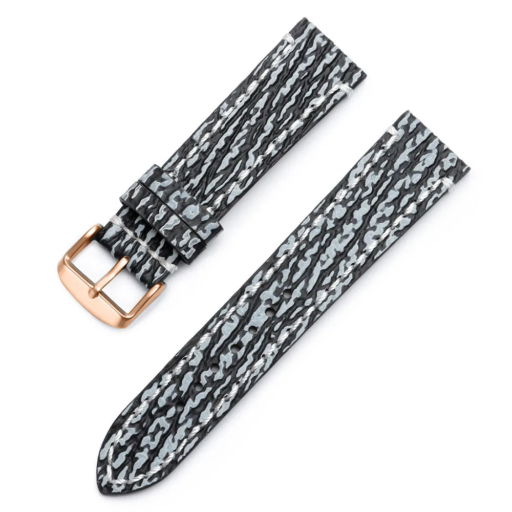 Handmade Genuine Leather Watch Strap 18/20/22mm – Snake Embossed Vintage Cowhide