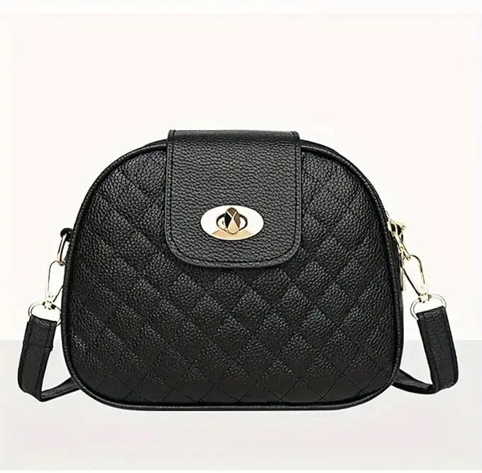 Chic Black Crossbody Bag for Women – Vintage Casual Shoulder Purse with Adjustable Strap & Multiple Pockets for Daily Use