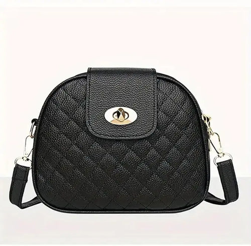 Chic Black Crossbody Bag for Women – Vintage Casual Shoulder Purse with Adjustable Strap & Multiple Pockets for Daily Use