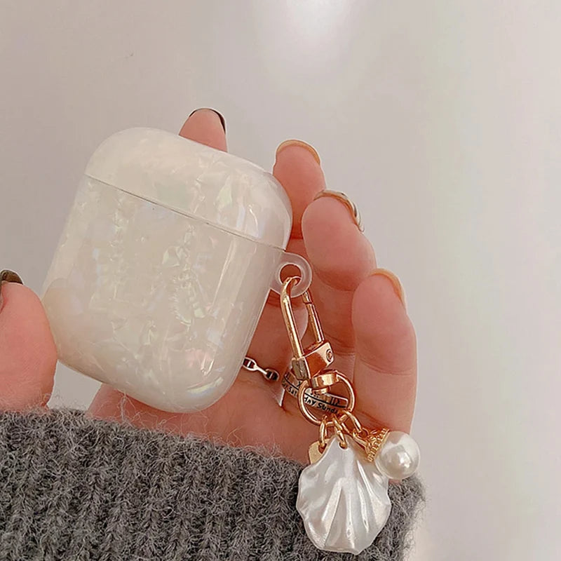 Soft Silicone AirPods Case with Keychain Pendant – Shockproof Protective Cover Compatible with AirPods 4, 3 & Pro for Women & Girls