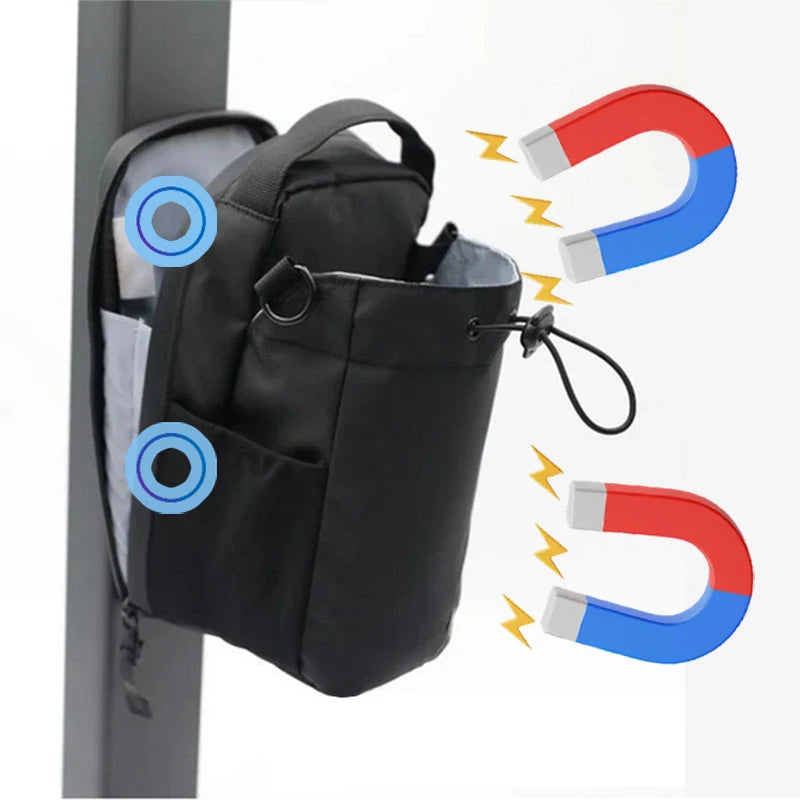 Magnetic Closure Gym Bag – Large Nylon Sports Organizer with Water Bottle Pouch & Wet Dry Separation