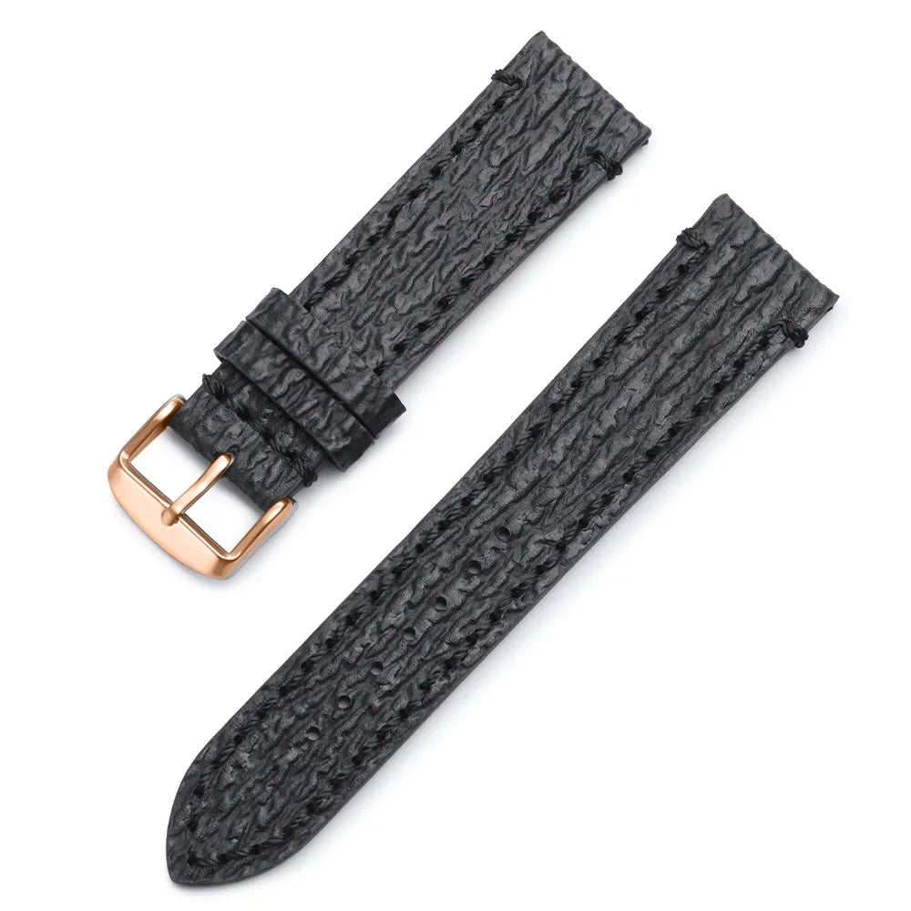 Handmade Genuine Leather Watch Strap 18/20/22mm – Snake Embossed Vintage Cowhide