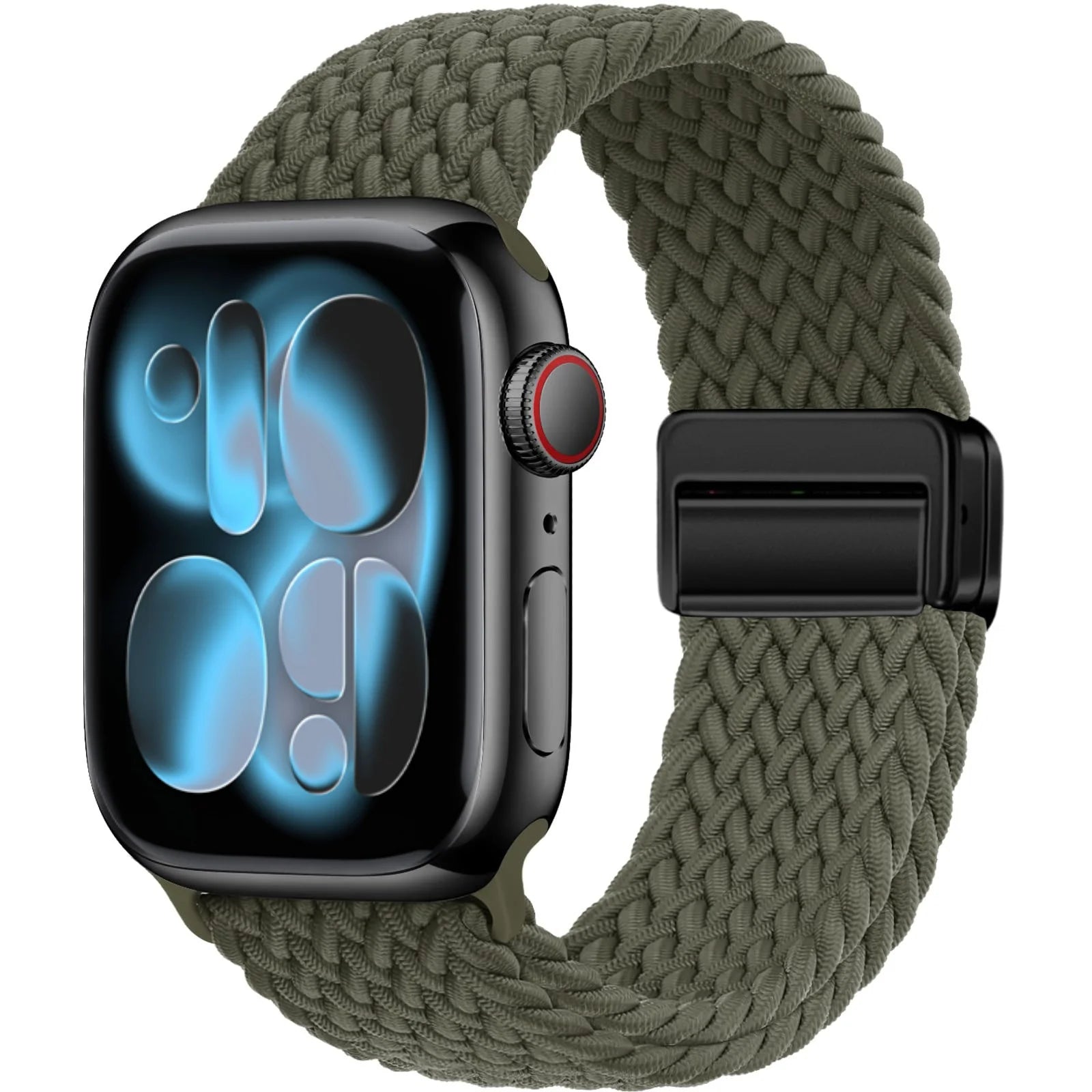 Magnetic Loop Apple Watch Band for Series 6 / 7 / 8 / 9 – Stainless Steel Mesh Bracelet with Adjustable Fit for Men & Women
