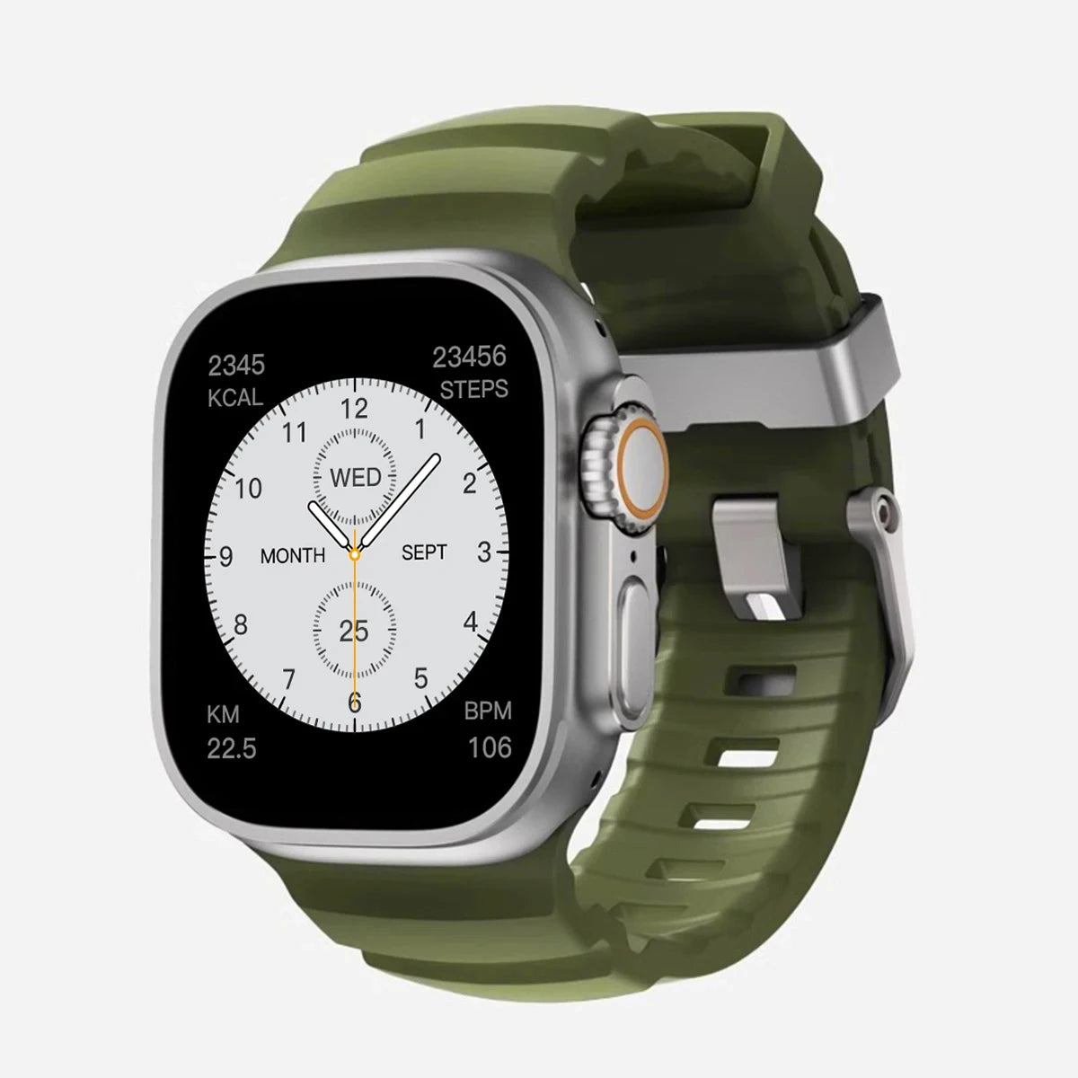 Silicone Sports Band for Apple Watch – Sweat-Proof Breathable Replacement Strap for All Series Ultra 2 / 9 / 8 / 7 / SE for Active Use