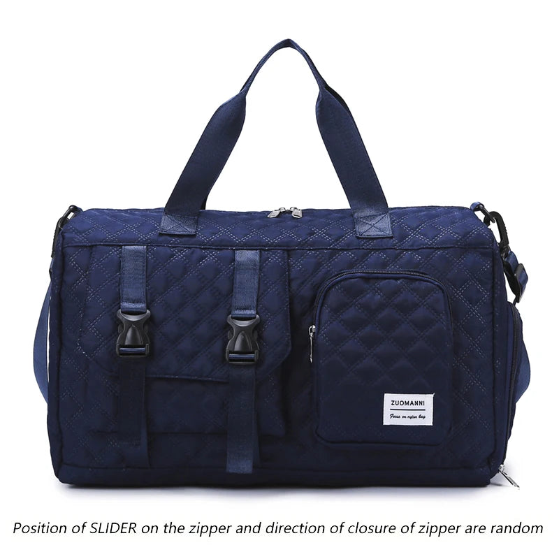 Durable Nylon Travel Duffle Bag – Spacious Argyle Sports Gym & Overnight Bag for Men & Women