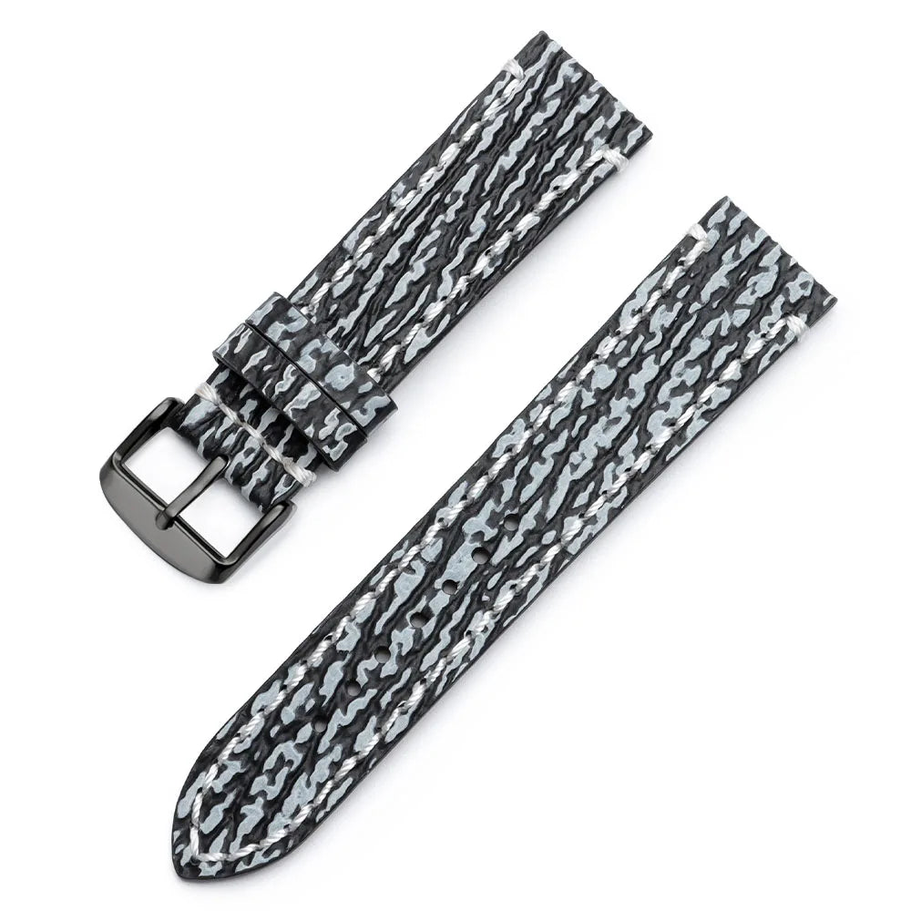 Handmade Genuine Leather Watch Strap 18/20/22mm – Snake Embossed Vintage Cowhide