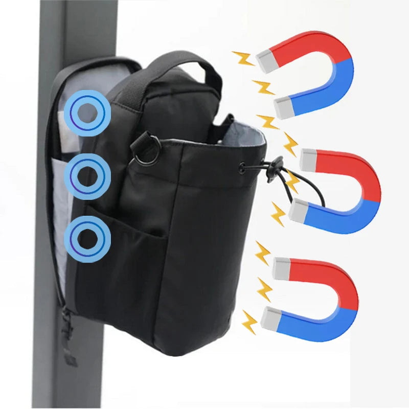 Magnetic Closure Gym Bag – Large Nylon Sports Organizer with Water Bottle Pouch & Wet Dry Separation