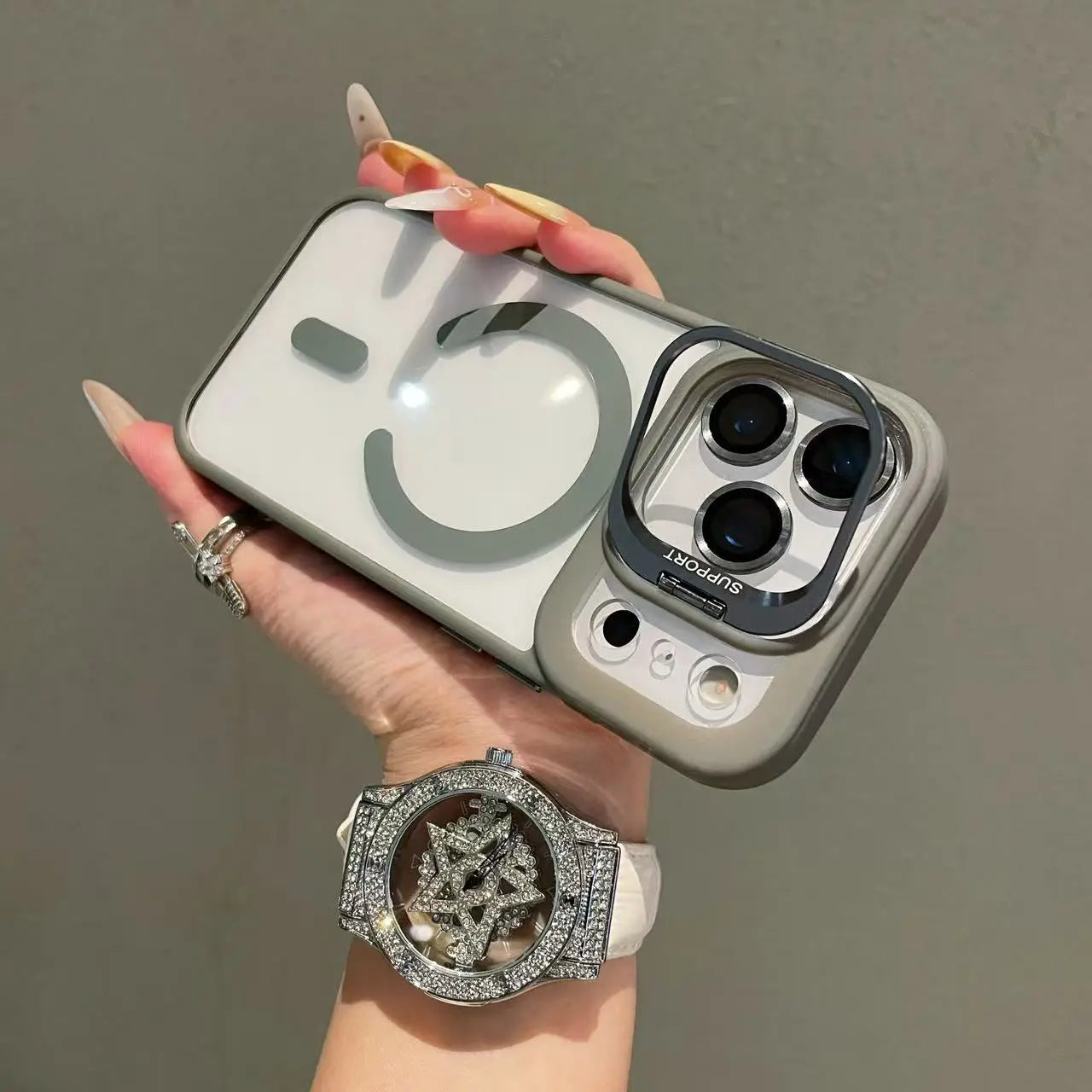 Luxury Transparent Magnetic Shockproof Case for iPhone 17 / 16 / 15 / 14 / 13 – MagSafe Compatible Clear Cover with Military Drop Protection