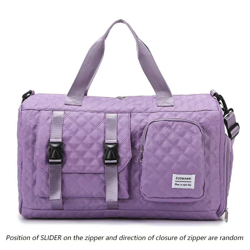 Durable Nylon Travel Duffle Bag – Spacious Argyle Sports Gym & Overnight Bag for Men & Women