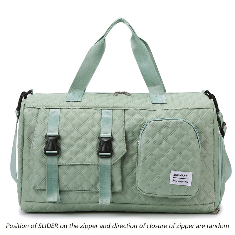 Durable Nylon Travel Duffle Bag – Spacious Argyle Sports Gym & Overnight Bag for Men & Women