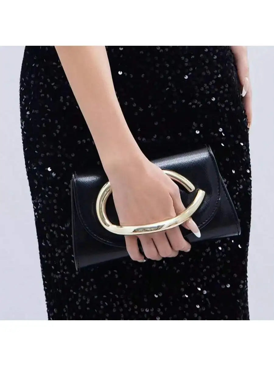 Glamorous Shiny Evening Clutch Bag for Women – Formal Handbag for Wedding, Prom & Party with Wrist Strap