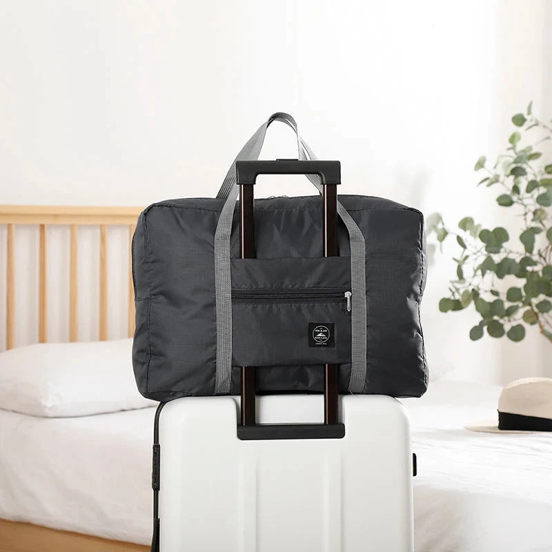 Foldable Travel Duffel Bag for Women & Girls – Lightweight Large Capacity Carry-On Overnight Bag with Packing Pouch