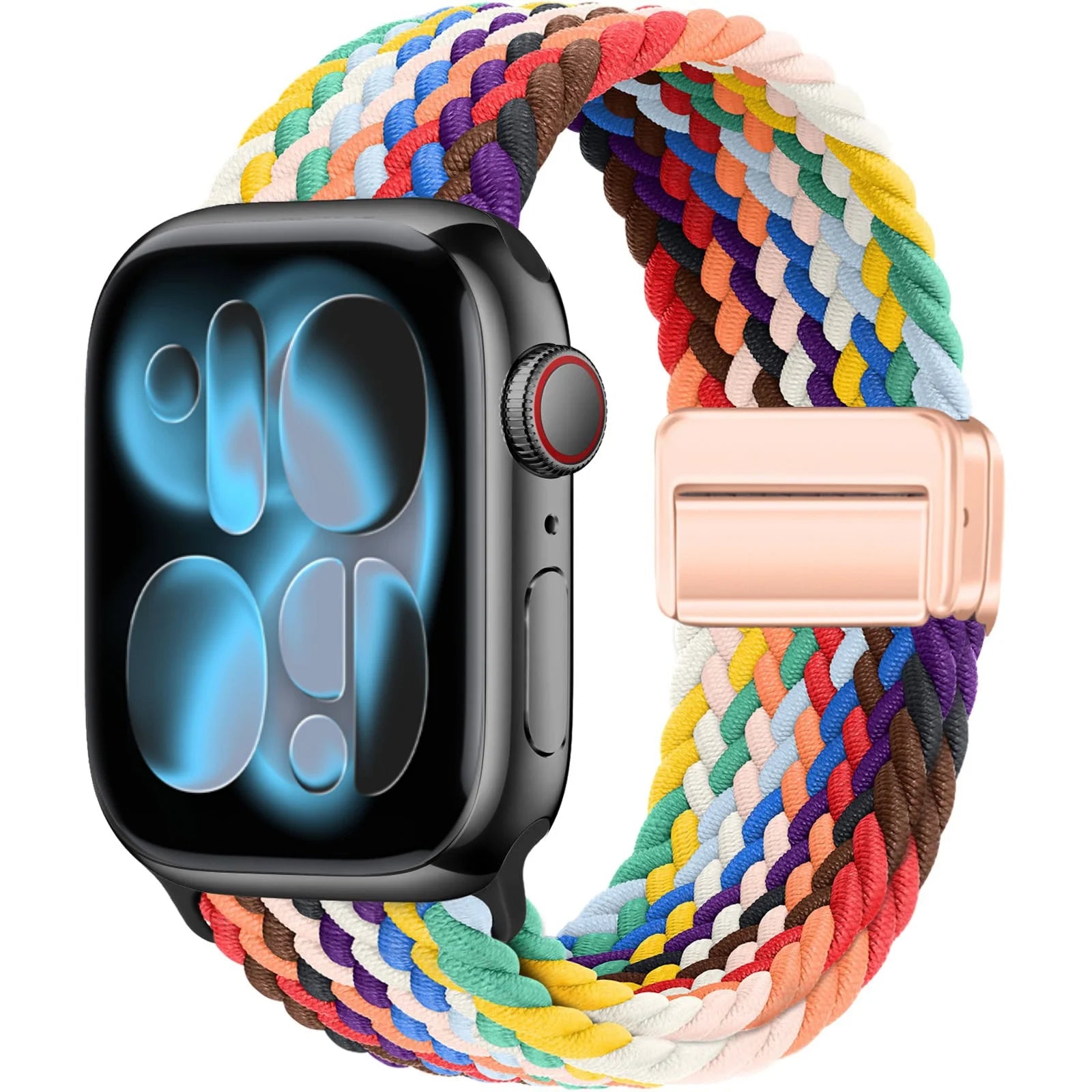 Magnetic Loop Apple Watch Band for Series 6 / 7 / 8 / 9 – Stainless Steel Mesh Bracelet with Adjustable Fit for Men & Women