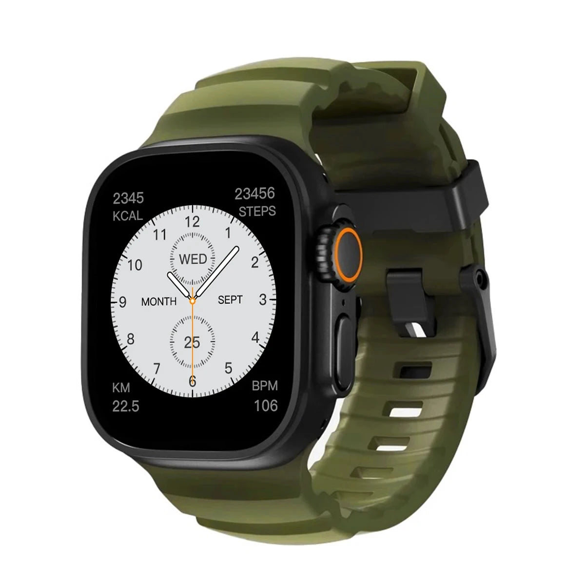 Silicone Sports Band for Apple Watch – Sweat-Proof Breathable Replacement Strap for All Series Ultra 2 / 9 / 8 / 7 / SE for Active Use