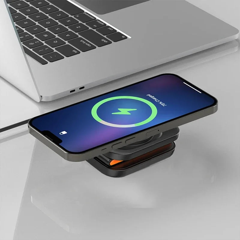 3-in-1 Wireless Charging Dock for Apple Watch, AirPods & iPhone – Fast Charge Station Compatible with MagSafe, All iWatch Series & AirPods Pro