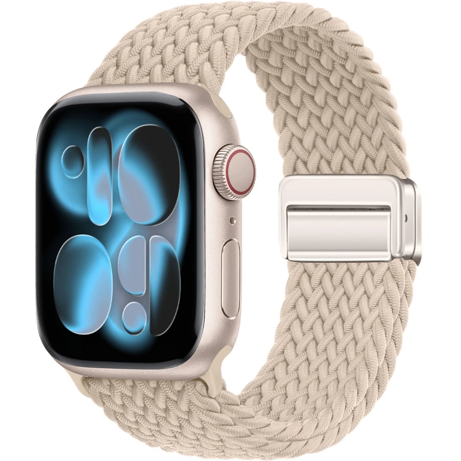 Magnetic Loop Apple Watch Band for Series 6 / 7 / 8 / 9 – Stainless Steel Mesh Bracelet with Adjustable Fit for Men & Women