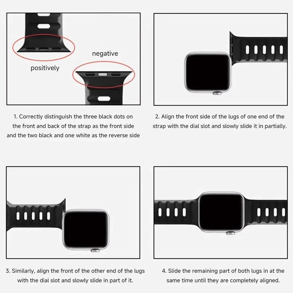 Silicone Sports Band for Apple Watch – Sweat-Proof Breathable Replacement Strap for All Series Ultra 2 / 9 / 8 / 7 / SE for Active Use