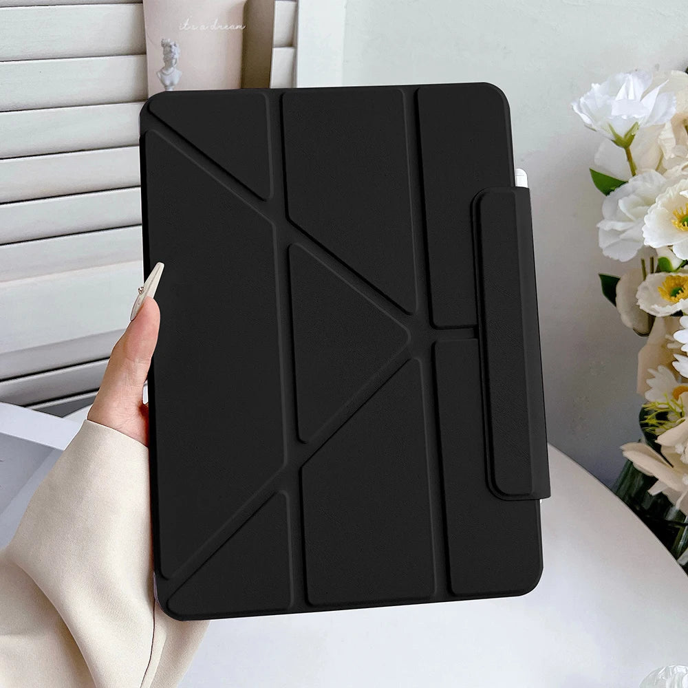 Waterproof Shockproof Smart Case for iPad A16 11th Gen 2025 – Multi-Angle Stand Folio Cover for iPad Air & Pro with Auto Sleep/Wake & Pencil Holder