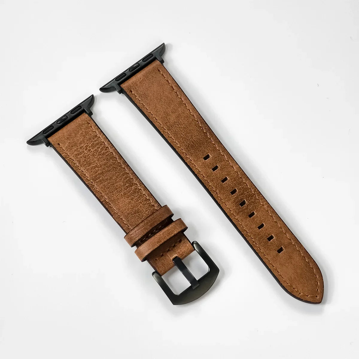 Genuine Leather Apple Watch Band – Classic Style Compatible with All Series Ultra 2 / Ultra / 9 / 8 / 7 / 6 / SE for Men & Women