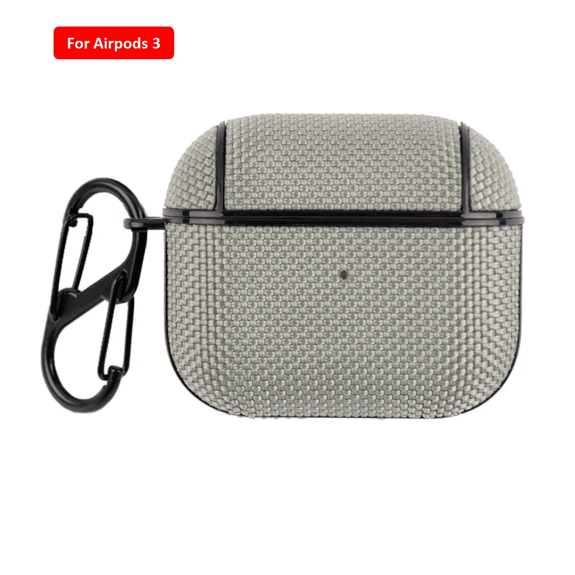 Soft Nylon Fabric Case for AirPods Pro 2 & 1 – Protective Cover with Finger Ring Strap & Carabiner Clip for Daily Carry