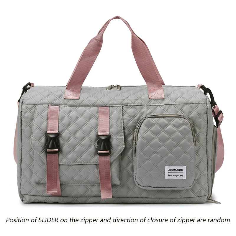 Durable Nylon Travel Duffle Bag – Spacious Argyle Sports Gym & Overnight Bag for Men & Women
