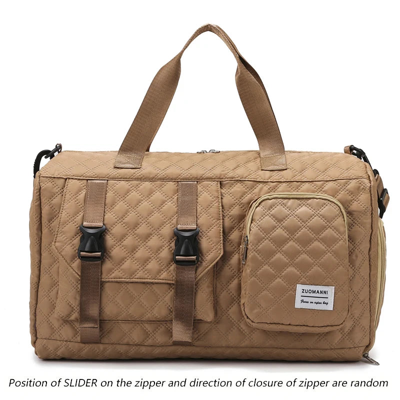 Durable Nylon Travel Duffle Bag – Spacious Argyle Sports Gym & Overnight Bag for Men & Women
