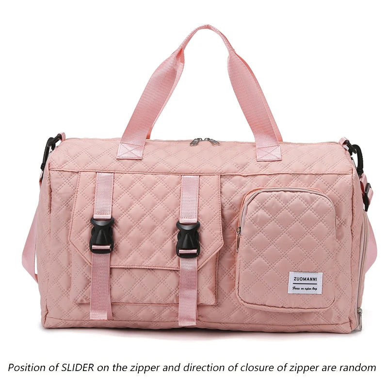 Durable Nylon Travel Duffle Bag – Spacious Argyle Sports Gym & Overnight Bag for Men & Women