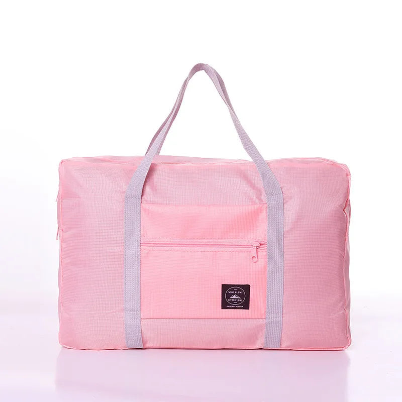 Foldable Travel Duffel Bag for Women & Girls – Lightweight Large Capacity Carry-On Overnight Bag with Packing Pouch