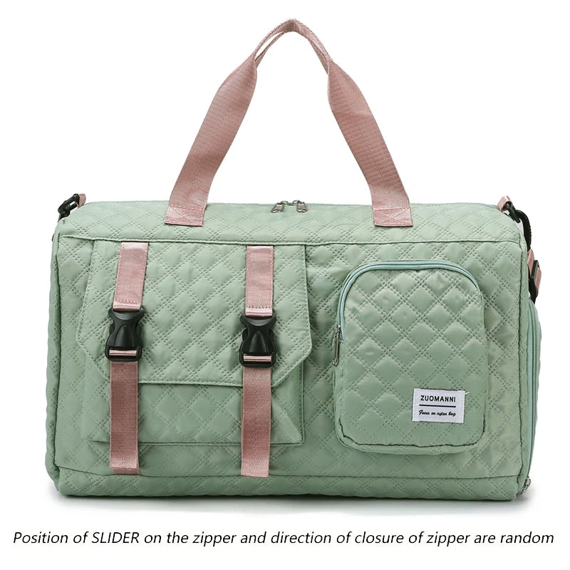 Durable Nylon Travel Duffle Bag – Spacious Argyle Sports Gym & Overnight Bag for Men & Women