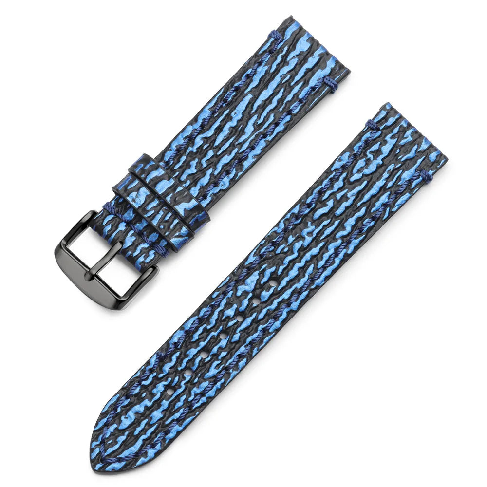 Handmade Genuine Leather Watch Strap 18/20/22mm – Snake Embossed Vintage Cowhide