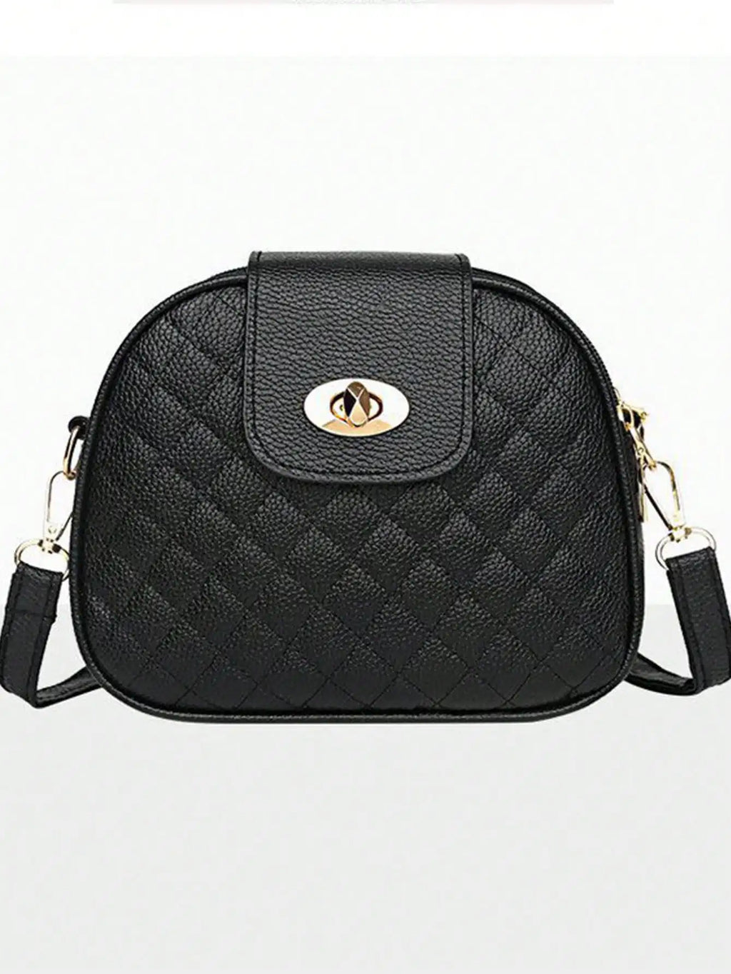 Chic Black Crossbody Bag for Women – Vintage Casual Shoulder Purse with Adjustable Strap & Multiple Pockets for Daily Use