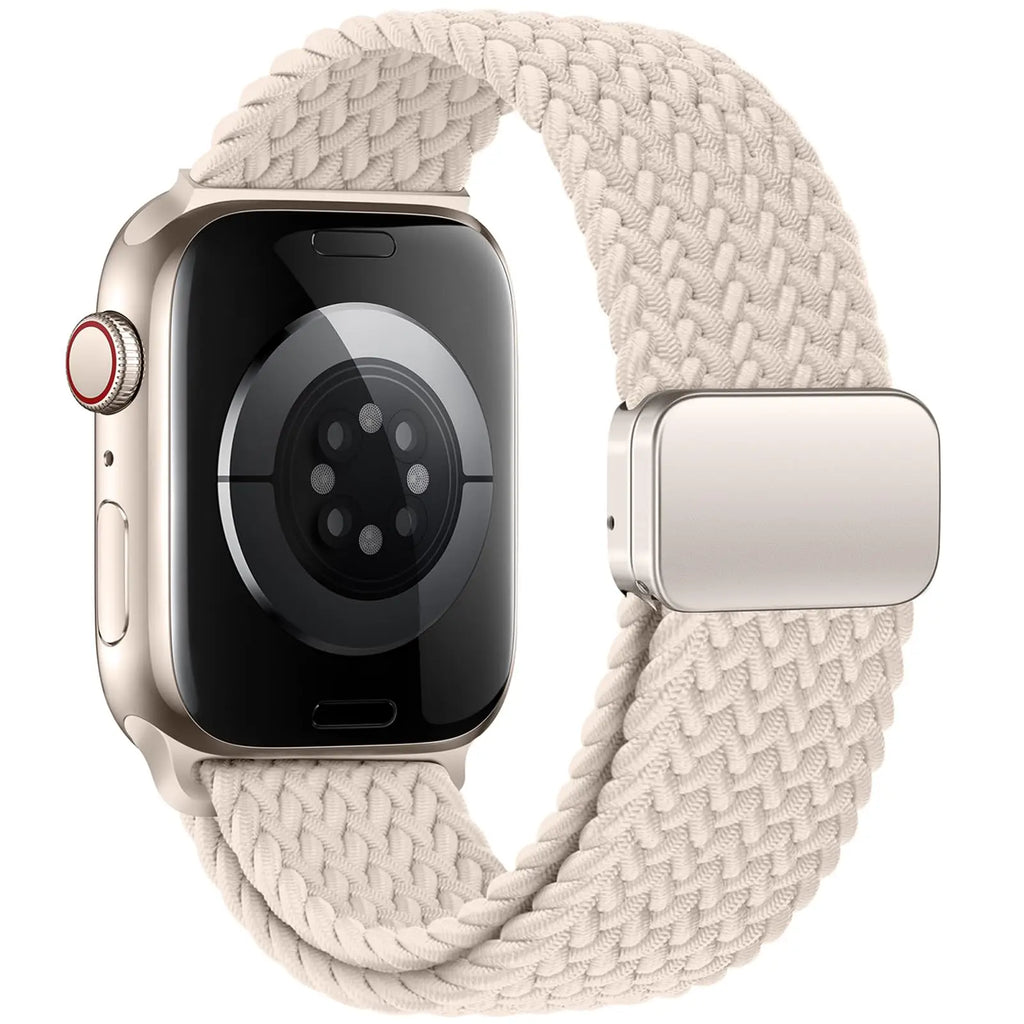 Magnetic Loop Apple Watch Band for Series 6 / 7 / 8 / 9 – Stainless Steel Mesh Bracelet with Adjustable Fit for Men & Women