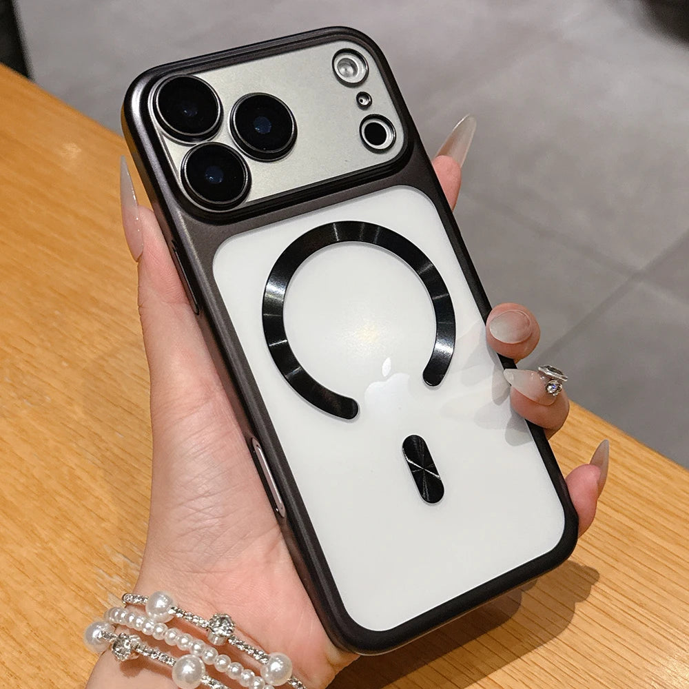 Luxury Matte Translucent MagSafe Case for iPhone 17 / 17 Air / 17 Pro / 17 Pro Max – Frosted Clear Cover with Full Camera Protection & Magnetic Wireless Charging