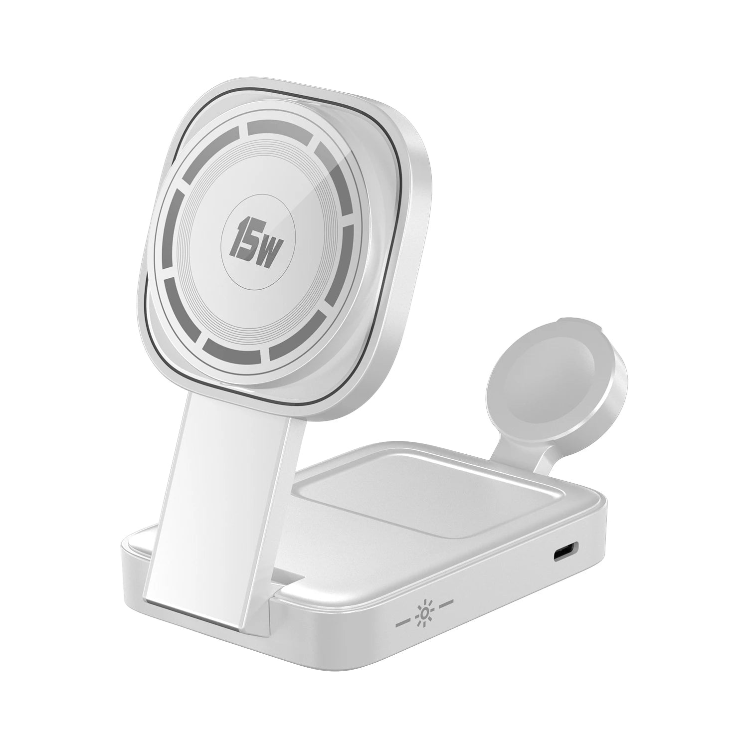 3-in-1 Wireless Charging Dock for Apple Watch, AirPods & iPhone – Fast Charge Station Compatible with MagSafe, All iWatch Series & AirPods Pro