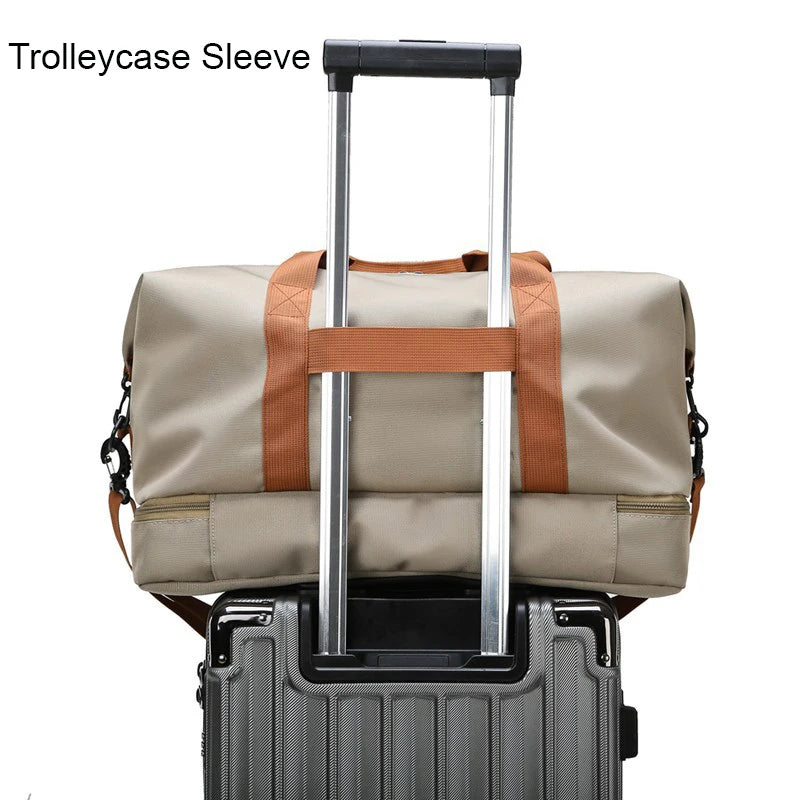 Travel Gym Duffle Bag for Men & Women – Lightweight Weekender Shoulder Bag with Shoe Compartment & Carry-On Size