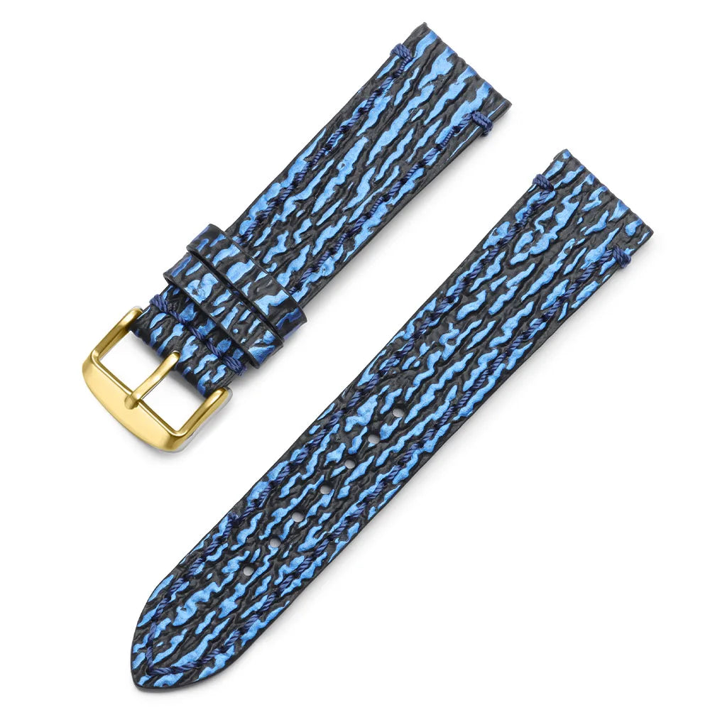 Handmade Genuine Leather Watch Strap 18/20/22mm – Snake Embossed Vintage Cowhide