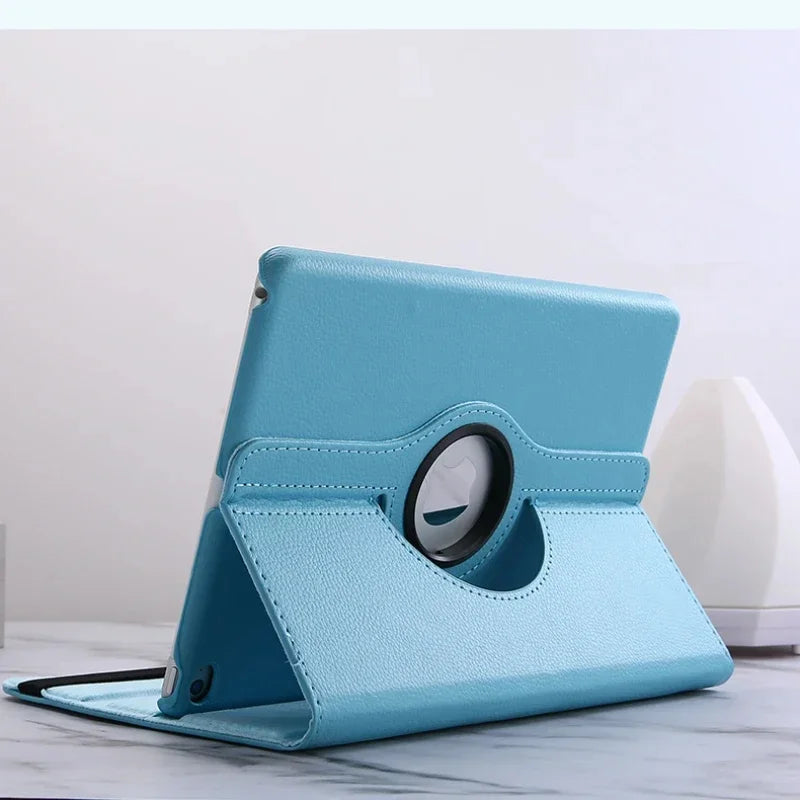 360° Rotating Stand Case for iPad & iPad Pro – Multi-Angle Viewing Folio Cover with Auto Sleep/Wake & Pencil Holder