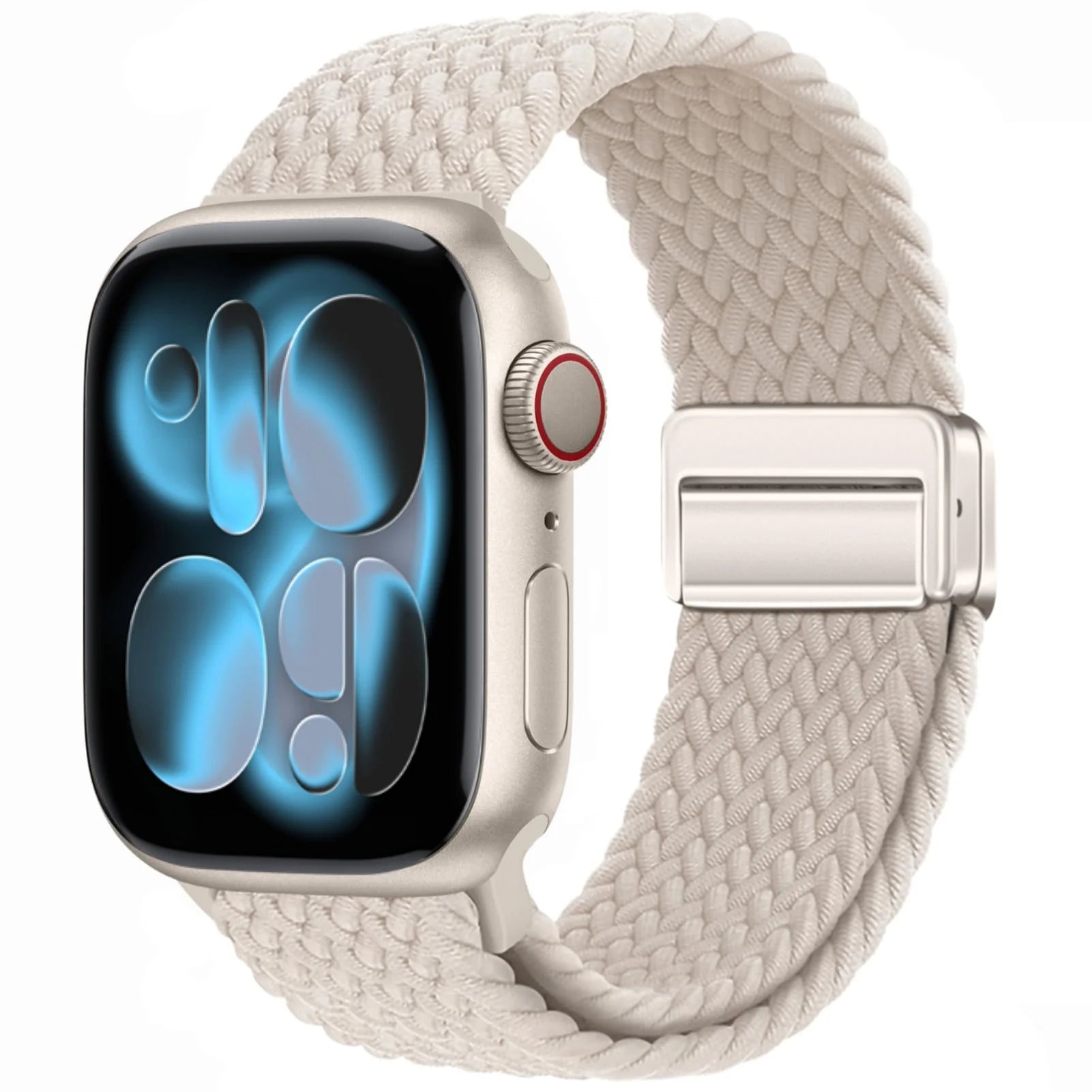 Magnetic Loop Apple Watch Band for Series 6 / 7 / 8 / 9 – Stainless Steel Mesh Bracelet with Adjustable Fit for Men & Women