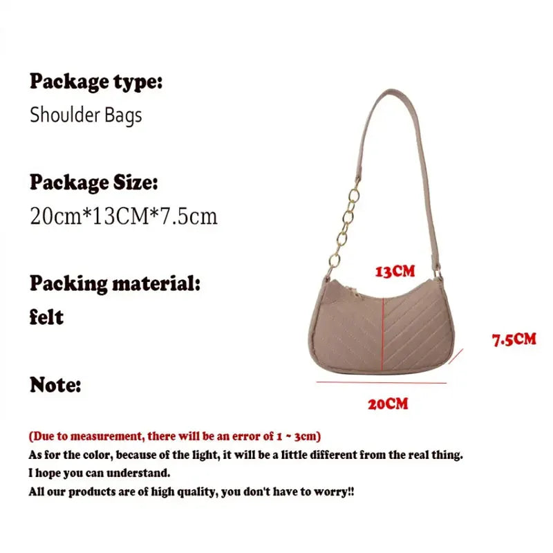Women's Mini Felt Underarm Bag – Lightweight Ergonomic Saddle Shoulder Purse for Casual & Daily Carry