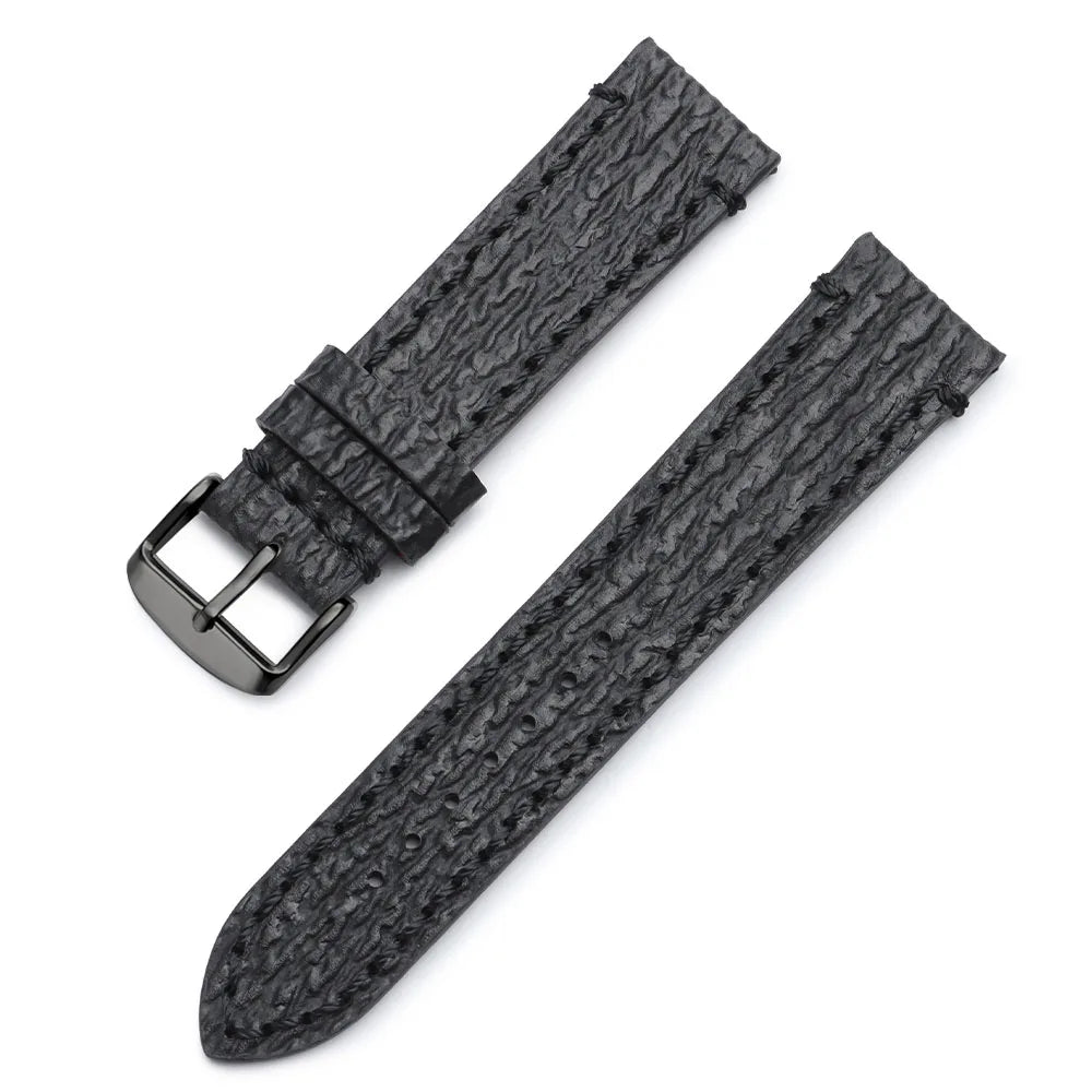 Handmade Genuine Leather Watch Strap 18/20/22mm – Snake Embossed Vintage Cowhide