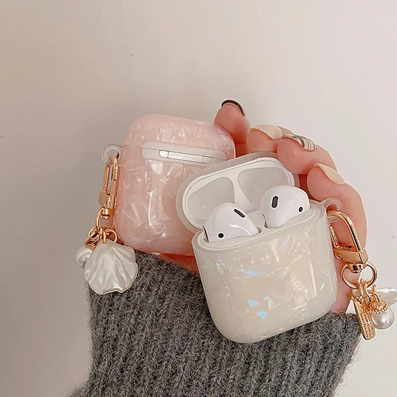Soft Silicone AirPods Case with Keychain Pendant – Shockproof Protective Cover Compatible with AirPods 4, 3 & Pro for Women & Girls