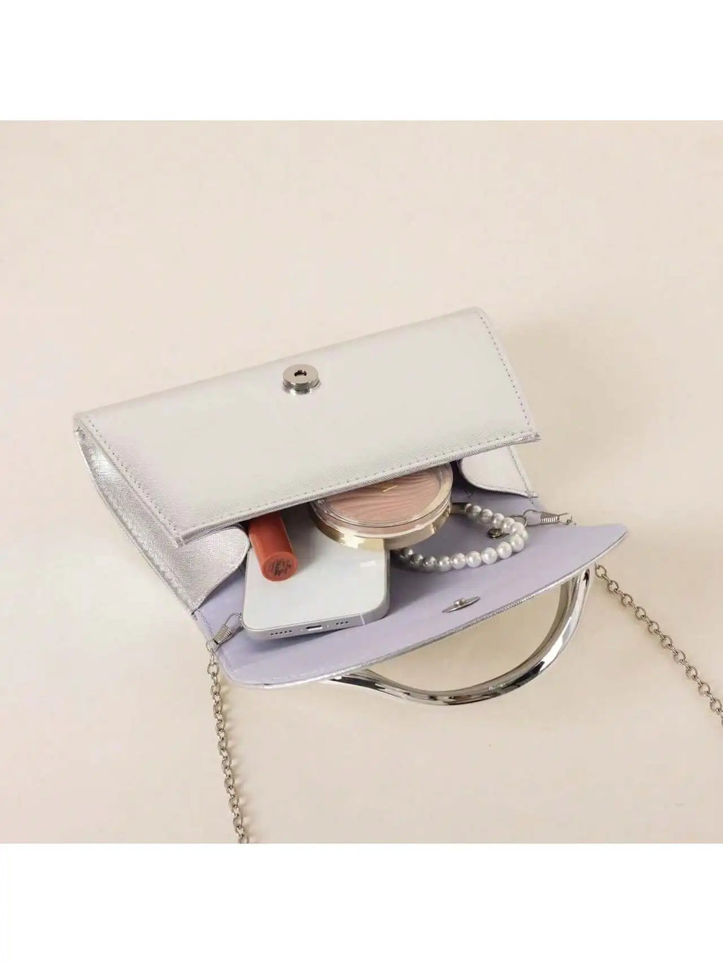 Glamorous Shiny Evening Clutch Bag for Women – Formal Handbag for Wedding, Prom & Party with Wrist Strap