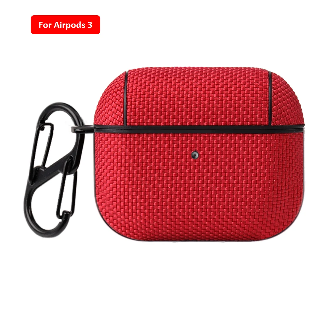 Soft Nylon Fabric Case for AirPods Pro 2 & 1 – Protective Cover with Finger Ring Strap & Carabiner Clip for Daily Carry
