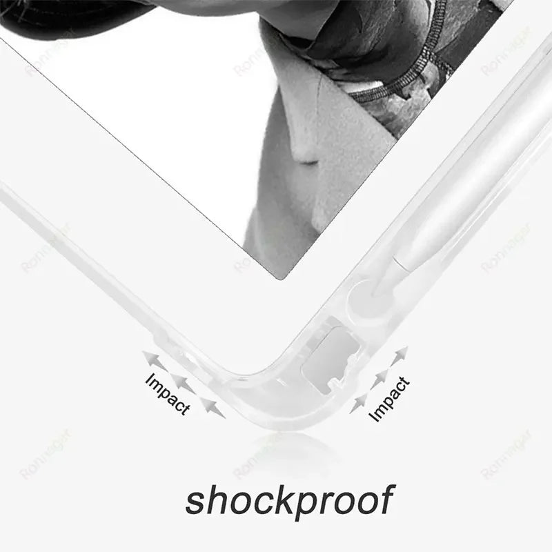 Shockproof Heavy Duty iPad Case with Apple Pencil Holder – Compatible with iPad A16, 10th / 9th / 8th / 7th Gen & Multiple Generations