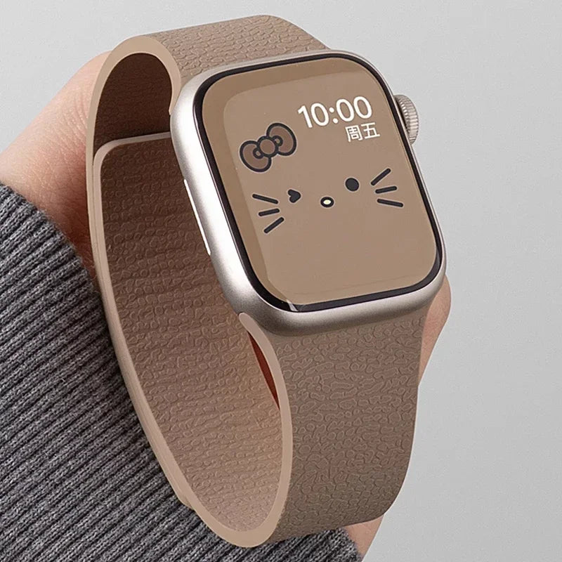 New Soft Silicone Sport Strap for Apple Watch – Sweat-Proof Breathable Replacement Band Compatible with All Series Ultra 2 / 9 / 8 / 7 / SE in Multiple Colors